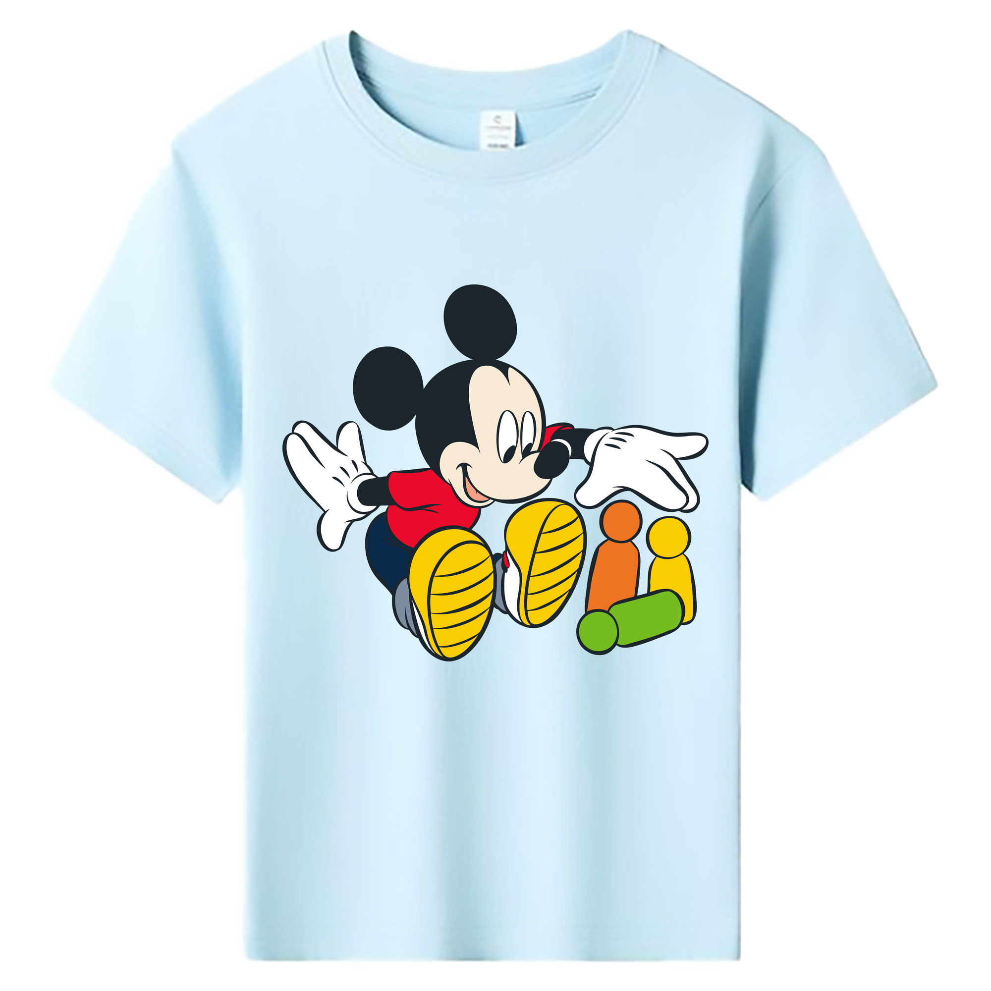 ミッキーマウス Mickey Mouse 綿100％キッズTシャツ（フロントプリント）